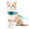 Katthalsar leder katt Harness Walking Lead Leash Mesh Bröstkrage Reflekterande hundhalsar Justerbar bröstplatta Easy Control Pet Accessories 231011