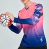 Ao ar livre camisetas crianças meninos acolchoado goleiro camisa juventude goleiro jérsei manga longa treinamento de secagem rápida uniforme de futebol camisas de futebol 231011