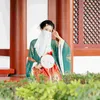 Bandanas kinesiska forntida slöja Hanfu traditionella rollspel rekvisita för cos tillbehör vita