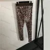 Leggings pantalons de Yoga pour femmes, imprimé léopard, pieds fins élastiques, pantalons à la mode