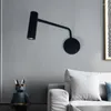 Vägglampa monterad Läsning Ljus svenhals Led 3W Bedside Headboard för sovrummet