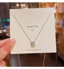 Pendentif Colliers Haut de gamme Simple Exquis Zircon Titane Acier Amour Coeur Fête des Mères Collier Femme Fille Mariage Bénédiction Bijoux