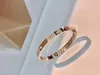 Designer for women Bracelet 925 Sterling Silver Plated 18K Gold Classic Screw Pattern Smooth Face Four Diamond Six Wide Narrow Full Have 1979