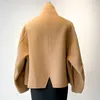 Women's Jackets Weekend Standing Collar Cashmere Wool Loose Double Faced Woolen Coat Short