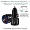 QC 3.0 Quick Car Charger Dual USB Ports 6A Power Adapter Fast Adaptive Cars Chargers för Huawei Xiaomi iPhone 12 Mini Samsung S8 Note 8 GPS -surfplatta med låda