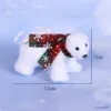 Suprimentos de brinquedos de Natal Peça Decorações de árvores de Natal Boneca de urso branco bonito Decoração de ano novo Enfeites de presente de Natal Decorações de Natal para casa R231012