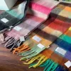 Luxury Winter Wool Blend Acn-Stu Style Scarf Rainbow Scarf Woman 4 Color Brand Women's Scarf Valfri High Quality289R