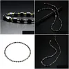 Chokers Powerf Black Magnetic Therapy Necklace Chokers Beads String Men Women Fashion Jewelry Will And Jewelry Necklaces Pendants Dhoac