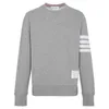 Fil teint tricoté quatre barres printemps et automne pull à col rond pour hommes et femmes marque à la mode coréenne veste de sport en pur coton