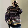 メンズセーターファッションラウンドネックセーター男性のための秋の冬冬のヴィンテージプルオーバーニットウェアカップ