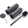 Toilet Brushes Holders Matt Black Toilet Brush Holder Stainless Steel Cleaning Tool Durable Vertical Bathroom WC Hardware Wall Mount Brush Golden White 231012