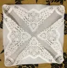 Cravat Set of 12 Wedding Bridal Handkerchiefs Ladies Cotton Hankies Crochet Lace Handkerchief Vintage Embroidered Hanky 12x12" 231012