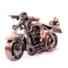 Dekorativa figurer Metal Metal Motorcykeldekor Figurin Iron Sculpture Desk Art Gift Home Bronze High Guality Lätt att använda