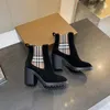 Designer Boots Paris Luxury Brand Boot Echte lederen enkel laarsjes vrouw korte laars sneakers trainers slipper sandalen in 1978 S438 03