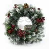 Dekorativa blommor 30st konstgjorda tallgrenar diy jul vit frost ringar träd dekoration material