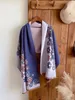 Lenços 2023 mulheres flor cashmere cachecol marca de luxo inverno grosso quente longo franjas xale elegante pashmina cobertor 231012