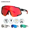 Outdoor Eyewear COMAXSUN Professional Polarized 5 Len Cycling Glasses MTB Road Bike Sport Mirror Sunglasses Riding Eyewear UV400 Bicycle Goggles 231012