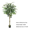 Fiori decorativi Grande albero di ficus artificiale in vaso Piante tropicali di palma finta Vero tocco Banyan Bonsai per il giardino di nozze di Home Office