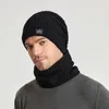 Ensembles de chapeaux et écharpes unisexe hiver bonnet chapeaux Snood ensemble chaud ondulé tricoté thermique chapeau cache-cou épaissir doublé de fourrure chapeau d'hiver écharpe pour femmes hommes 231012