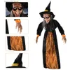 Andra evenemangsfestleveranser Halloween Activated Witch Skeleton med Sound Action Horror Talking Witch Suncly With Button Haunted House Party Supplies T231012