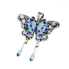 Pendentif Colliers Mode Creux Bleu Papillon Gland Collier Pour Femmes Rétro Ethnique Hip-Hop Claviculaire Chaîne Bijoux Accessoires Cadeau