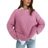 Damenblusen, Strickpullover, Basic, warm, Vintage-Grün-Pullover, gestrickt, übergroß, dick, locker, weißer Pullover, Pullover für Damen 2023