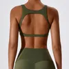 Roupa de yoga sutiãs para mulheres nu apertado tanque superior à prova de choque reunião de alta resistência terno de fitness externo correndo esportes roupa interior