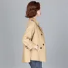Damen Trenchcoats Schaffelljacke 2023 Mantel für Frauen Frühling Langarm Slim Oberbekleidung