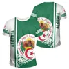 Herr t -skjortor algerier män skjorta anpassad festival tshirt arabisk algerie flagga tryck text franska tröja barn tee ung topp