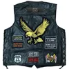 Men's Vests 2023 Motorcycle Jacket Men Leather Vest Fashion Embroidered Sleeveless Racing Car Biker Four Seasons Punk for 231012