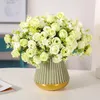 Fleurs séchées 15 tête fleur artificielle clou de girofle rose bouquet de soie accessoires décoration de mariage pour la fête à la maison fausse fleur fournitures artificielles 231013