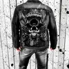 Herrenjacken DenimjackeStreet Motorrad Retro Lochjacke 2023 Herbst und Winter Persönlichkeit Schädeldruck Großhandel