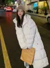 Women's Down Parkas Vielleicht Solid Color Long Straight Winter Coat Casual Women Clothes Hooded Stylish Jacket Female Outerwear 231012