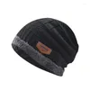 Boinas Unisex Hombres Mujeres Gorro holgado de punto Gorro de invierno de gran tamaño Gorro holgado de esquí Gorros cálidos de lana con calavera