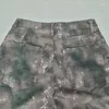 Jean femme 2023 automne cravate-teinture Camouflage salopette tout-match pantalon de poche en trois dimensions taille
