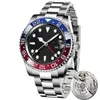 Pepsi gmt batman mens watch batgirl man watches clean factory sprite 40mm wristwatch 3285 movement 904l oysterbracelet jubilee ceramic bezel black dial root beer