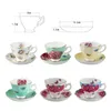 Tazze Stile europeo Fine Bone China Tazza da caffè e piattino Set Moda Ceramica Caffè Espresso Tazza da latte Tazza da tè pomeridiana Bicchieri 231013