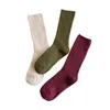 Chaussettes Bonneterie 1 paire rétro femmes coton chaussettes amples automne hiver tricot couleur unie longue noir rose coréen japonais étudiant filles bas 231012