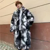 Cappotto da uomo in pelle sintetica in pelliccia invernale da uomo caldo spesso Parka da uomo moda casual cappotto lungo uomo streetwear selvaggio giacca allentata abbigliamento maschile soprabito S-6XL 231012