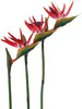 Flores decorativas Ave del paraíso artificial Strelitzia de goma Flor de tallo largo de 32 pulgadas 3 piezas adecuadas para decoración del hogar DIY Tema de fiesta