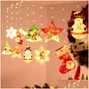 Noel Dekorasyonları 2023 Noel Işıkları LED Dekorasyon Malzemeleri Ağaç Süs Navidad Asma Işık Perde String Home Bahçe Fes Otfwe