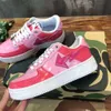 APbapeata OG Designer AP shose Sta Повседневная обувь Sk8 Мужчины Женщины Черно-белые пастельно-зеленые замшевые мужские женские кроссовки в форме обезьяны MEDICOM TOY CAMO Спорт на открытом воздухе Бег