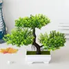 Fiori secchi Piante di plastica artificiale Bonsai Piccolo albero Vaso Pianta finta Fiore in vaso Casa Camera Decorazione della tavola Disposizione del giardino Ornamenti 231013