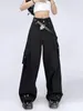 Jeans pour femmes WCFCX STUDIO Vintage Casual Basic Old Cargo pour femmes Y2k American Denim Pantalon Harajuku