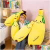 Pluche poppen Grote Banaan Kussen Meisje Slee Leg Clam Doll Simatie Fruit Series Knuffel Speelgoed Geschenken Knuffels Pluche Dhwc6