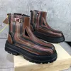 Botas de luxo com zíper design homens tornozelo couro genuíno alta superior tênis plataforma moda masculina sapatos casuais botas masculinas