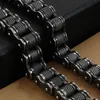 Retro Stainless Steel Motorcycle Bicycle Chain Necklace Punk Hiphop Men Women 11MM 13MM Wide Heavy Brush Black Bike Biker Link Nec315h