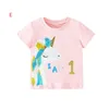 Camisetas 2021 verão bebê crianças roupas camiseta 100% algodão manga curta dinossauro impressão flores menina menino top bebê, crianças maternidade bebê dhw2s