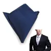 Cravat Men Satin Solid Color Plain Suits Pocket Square Fashion Silk 22*22 cm Wedding Party Handduk för män Svart Red Blue 231012