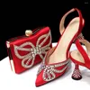 Dress Shoes Pink Women And Bag Set Luxury African Ladies Pumps Match With Purse Handbag Sandals Escarpins Femmes Sandales Clutch CR390